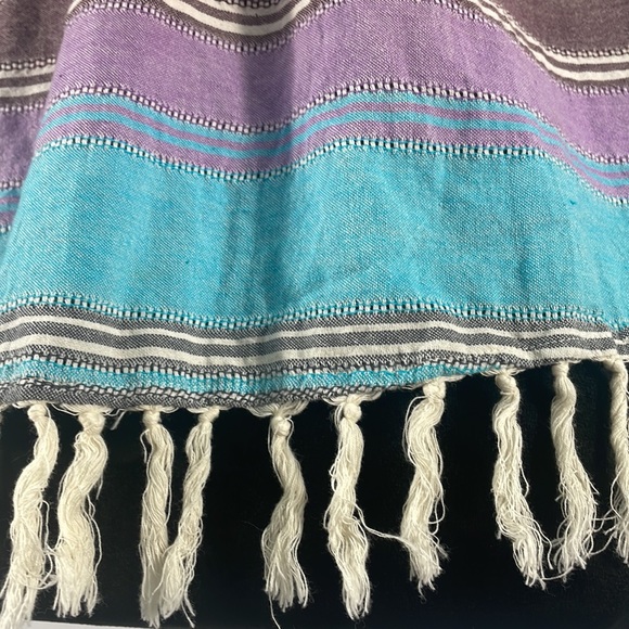 Billabong Multi colored stripped cotton fringe tank top,XS - Picture 6 of 9